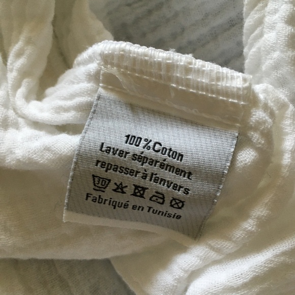 MES SOEURS ET MOI White Cotton Textured Short Sleeve Top O/S - Picture 6 of 6